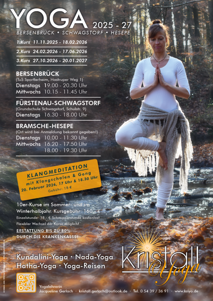 Plakat Yoga-Termine 2025-27